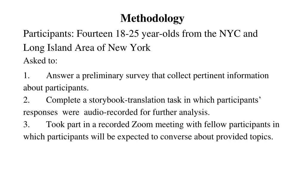 methodology