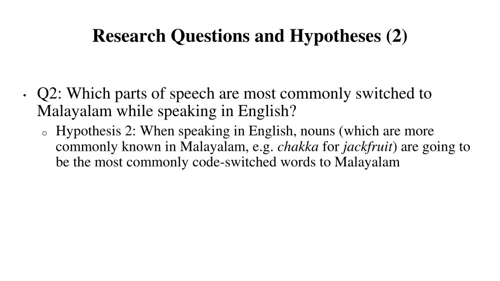 research questions and hypotheses 2