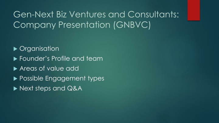 gen next biz ventures and consultants company