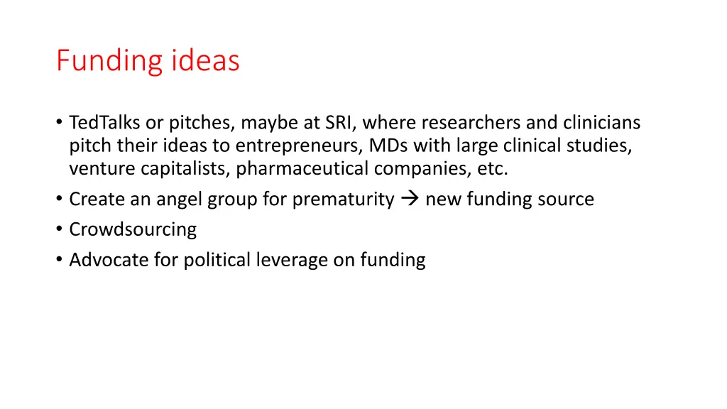 funding ideas