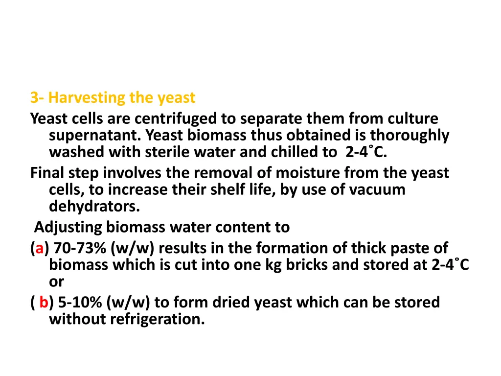 3 harvesting the yeast yeast cells