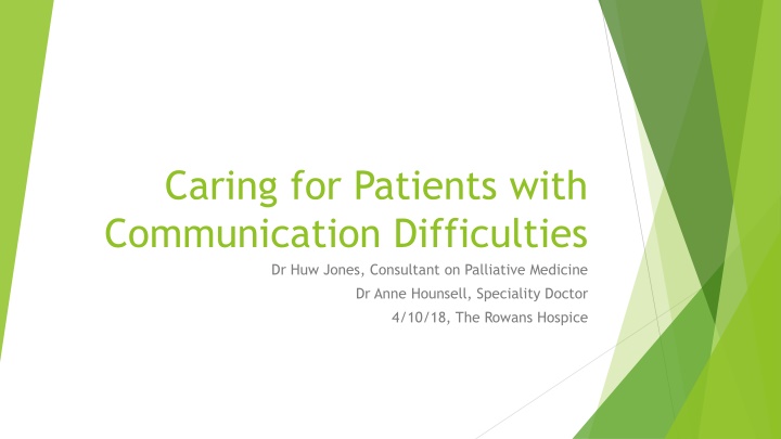 caring for patients with communication