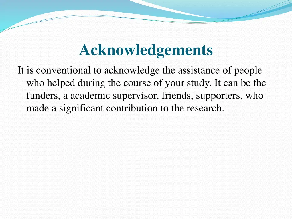 acknowledgements it is conventional