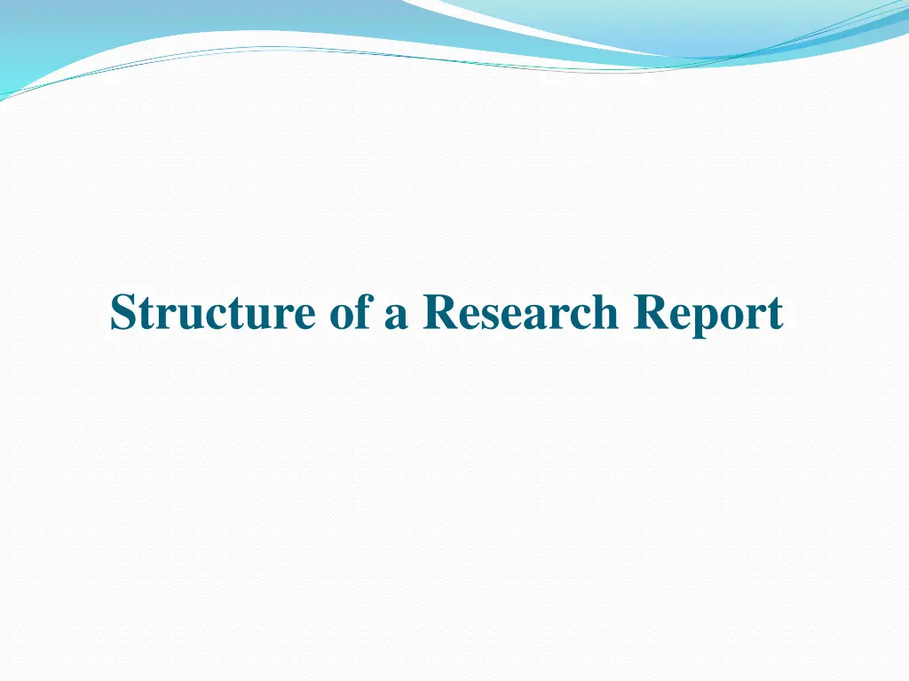 structure of a research report