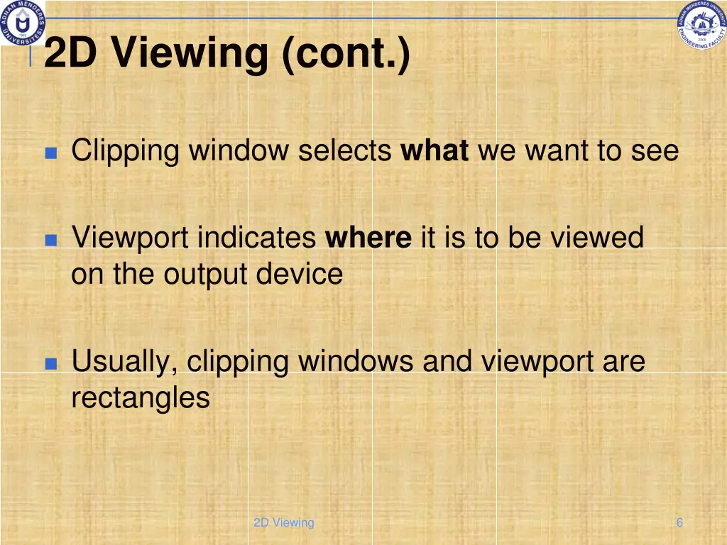 2d viewing cont 2