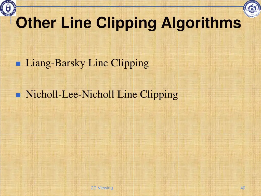 other line clipping algorithms