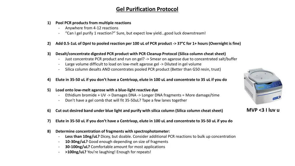 gel purification protocol