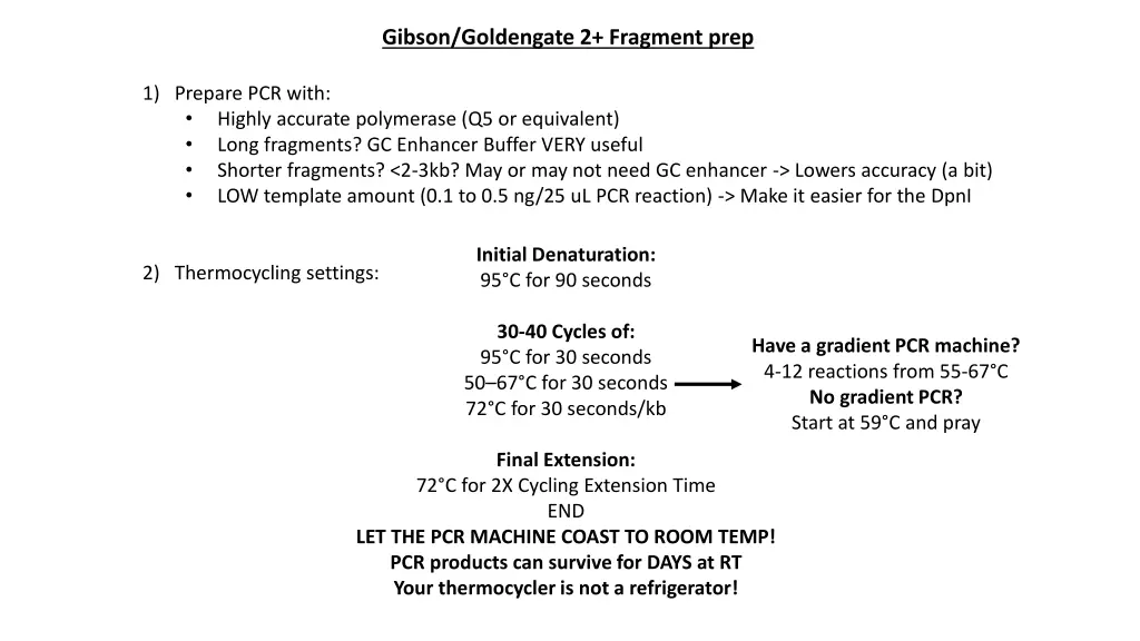 gibson goldengate 2 fragment prep