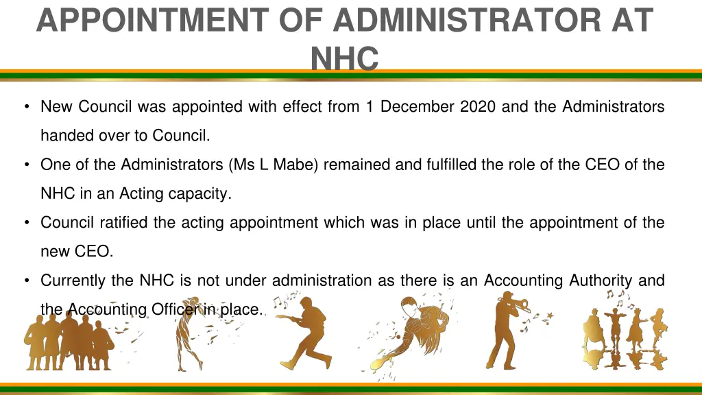 appointment of administrator at nhc 1