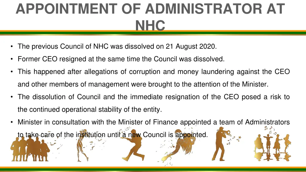 appointment of administrator at nhc