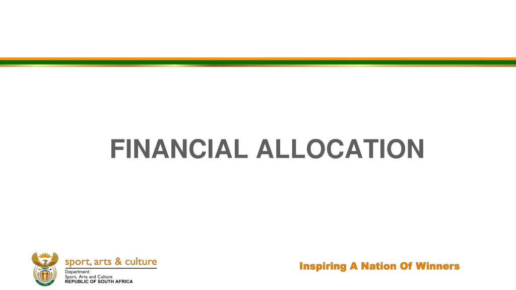 financial allocation