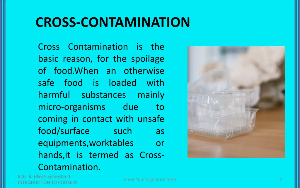 cross contamination