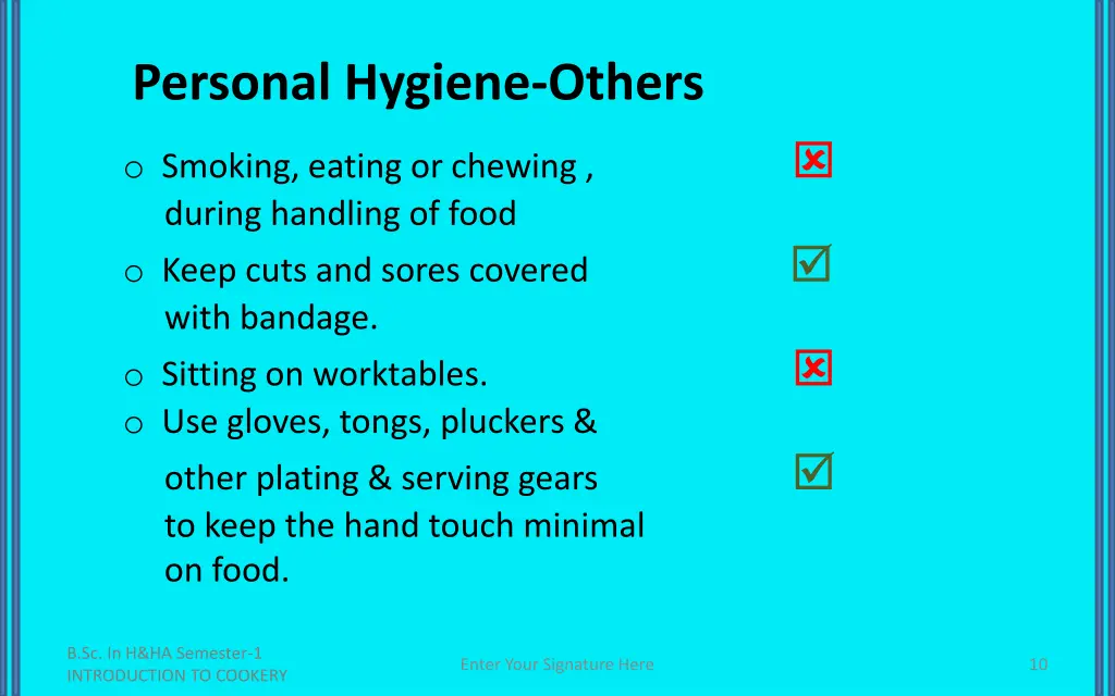 personal hygiene others