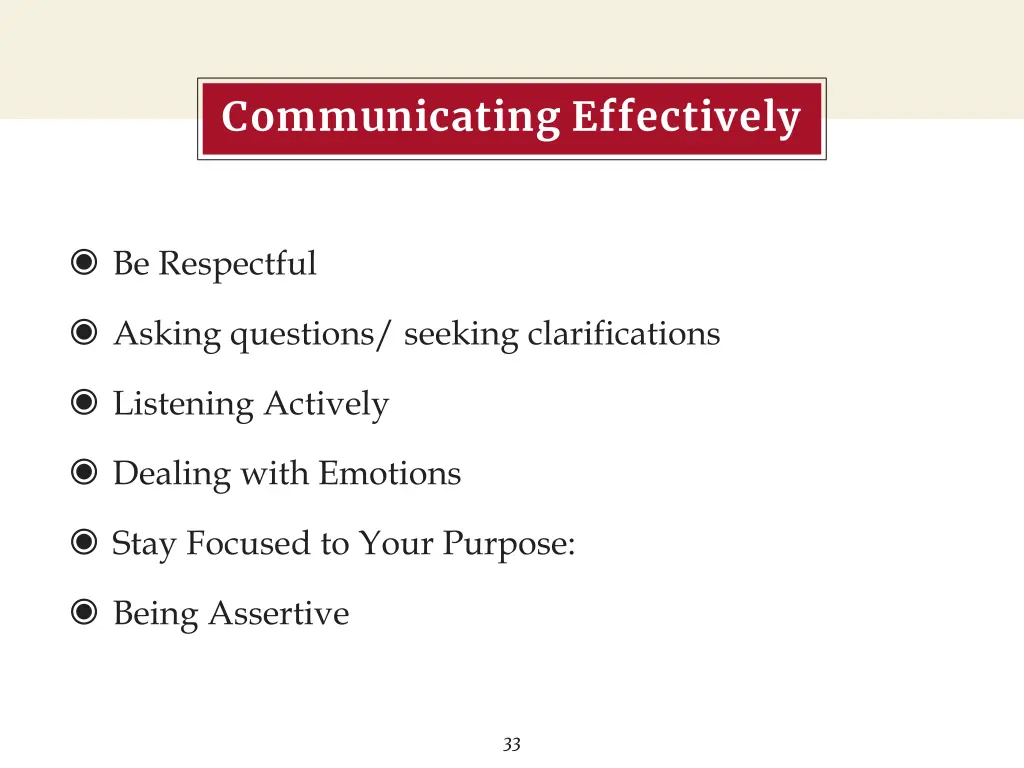 communicating effectively