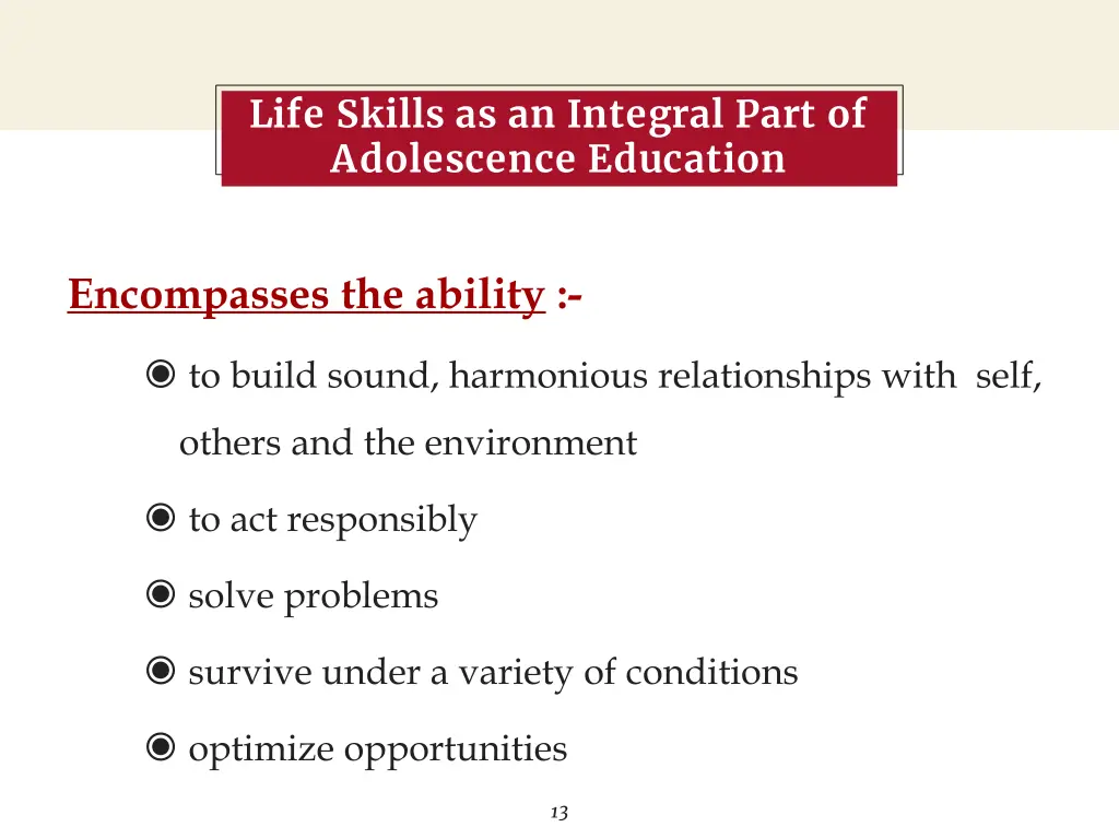 life skills as an integral part of adolescence 1