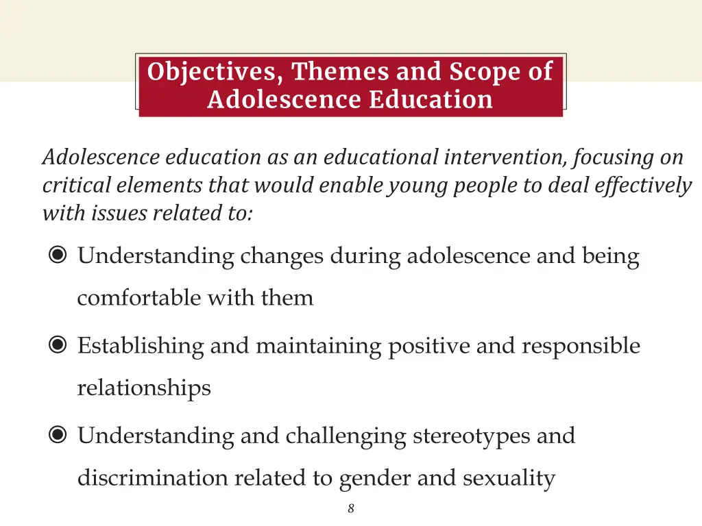 objectives themes and scope of adolescence 1