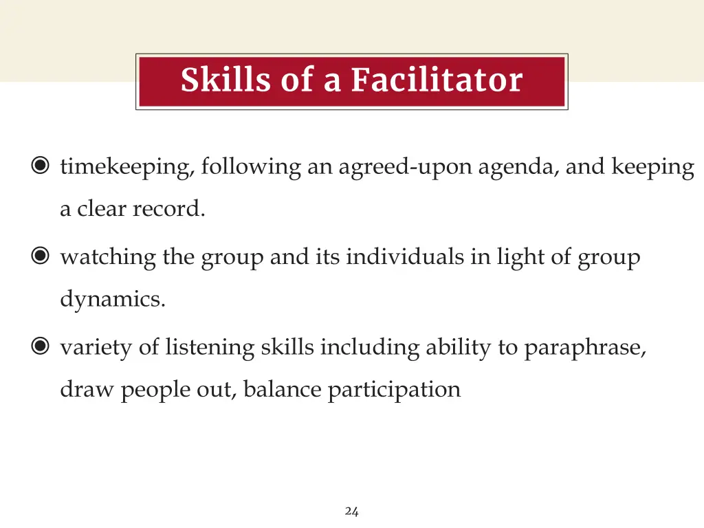 skills of a facilitator