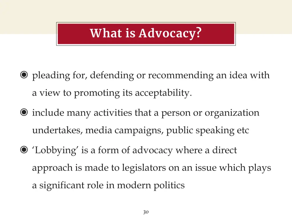 what is advocacy