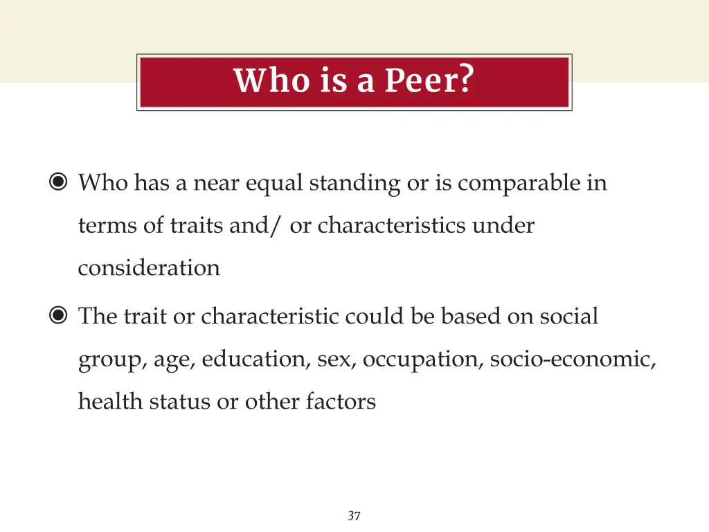 who is a peer