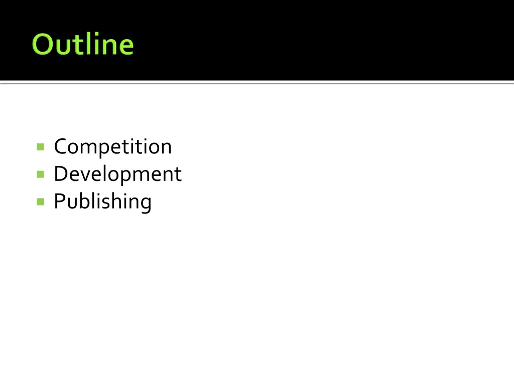 competition development publishing