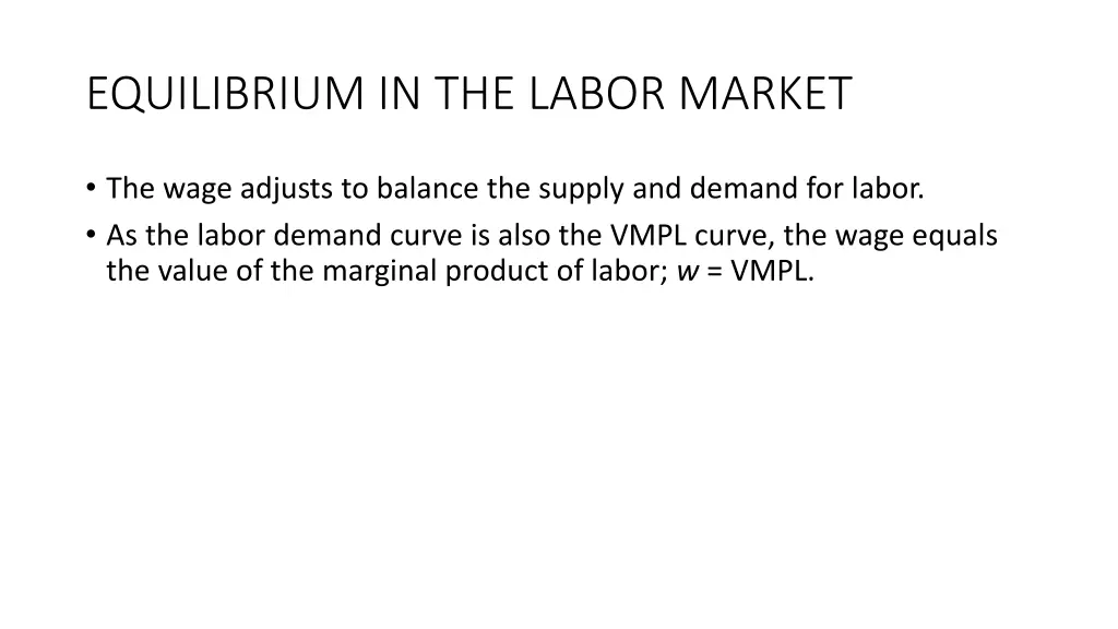 equilibrium in the labor market