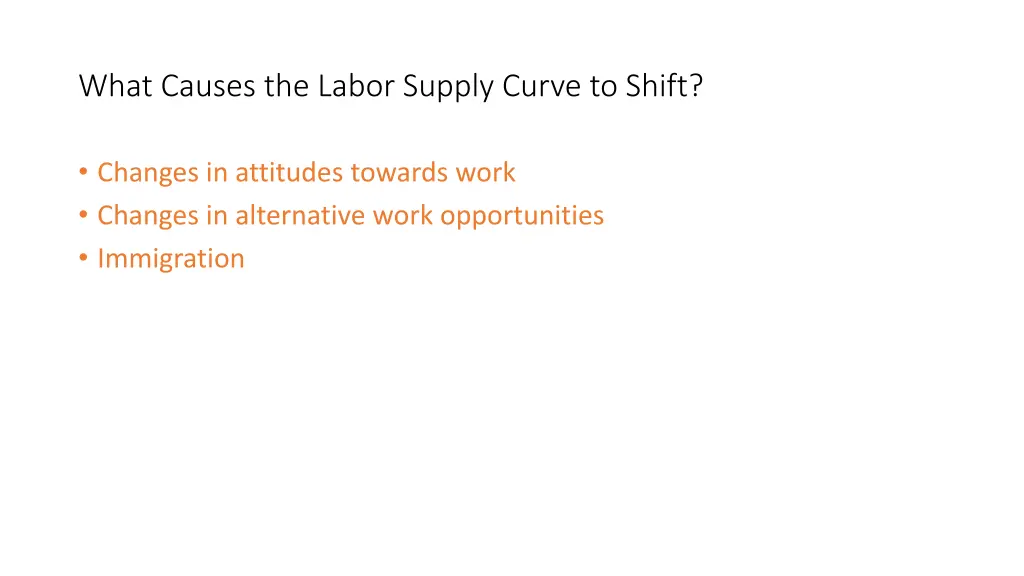 what causes the labor supply curve to shift