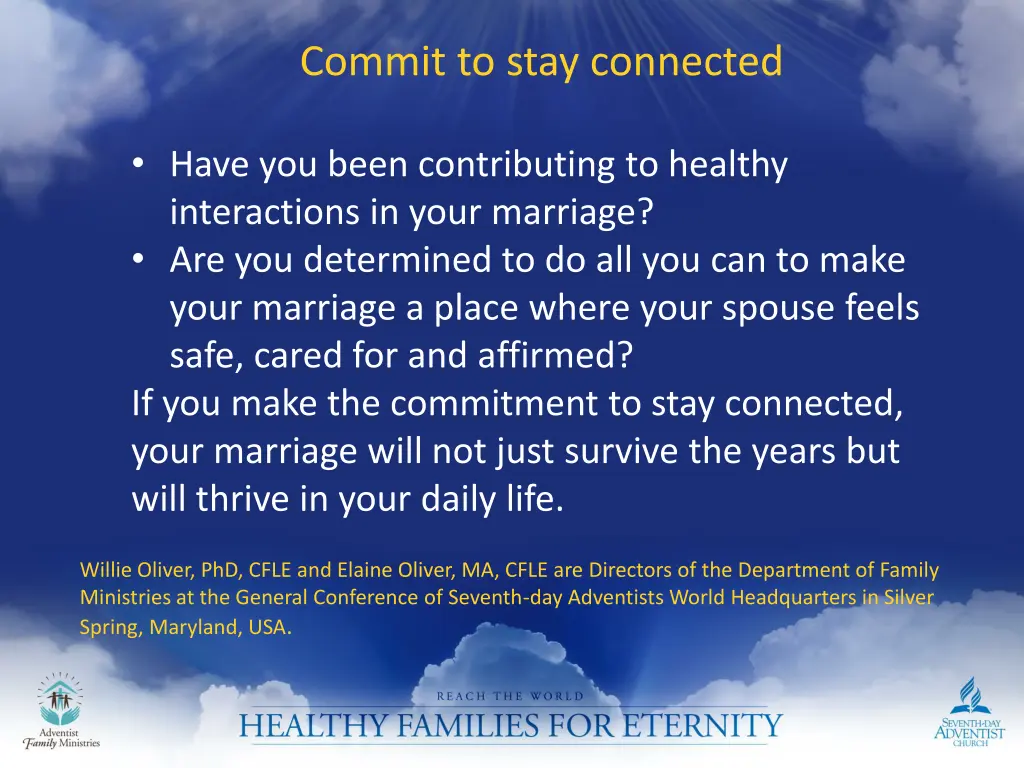 commit to stay connected