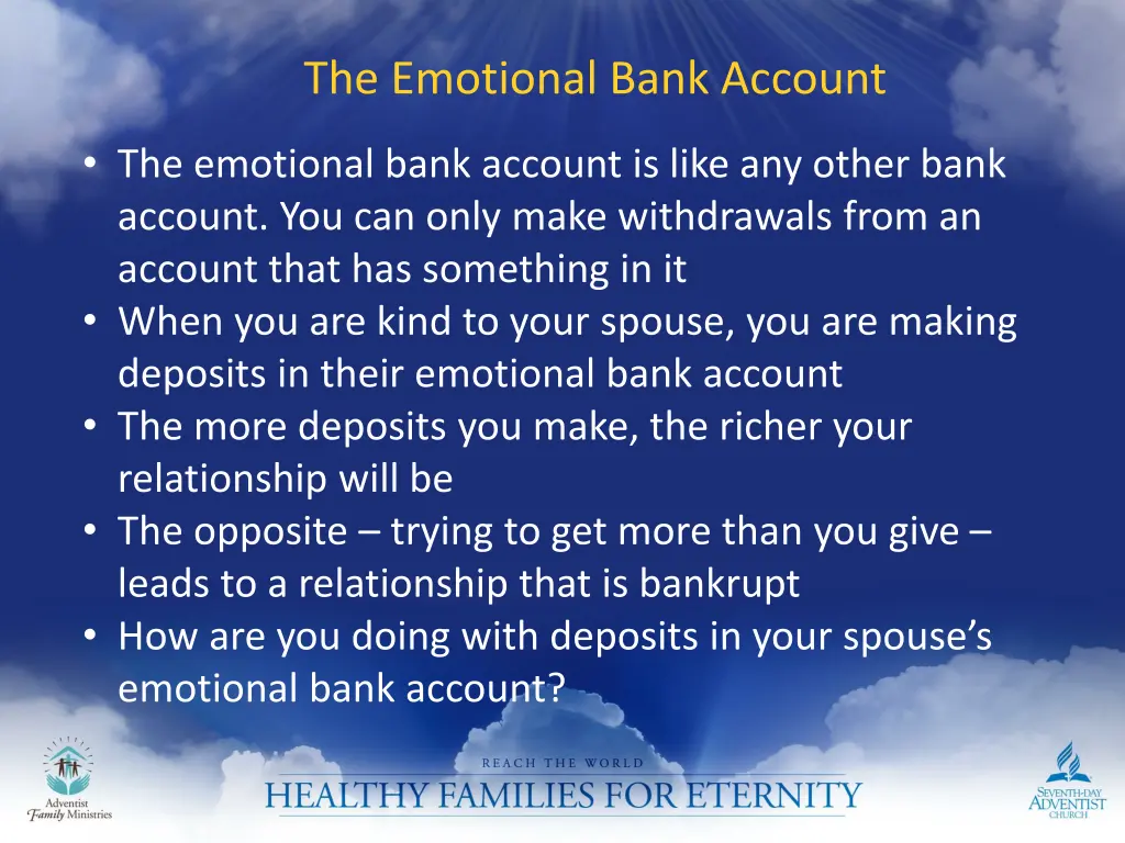 the emotional bank account