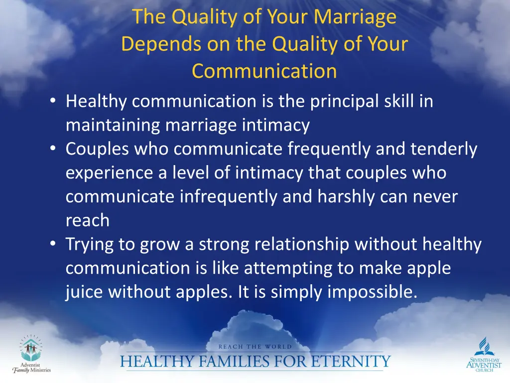 the quality of your marriage depends