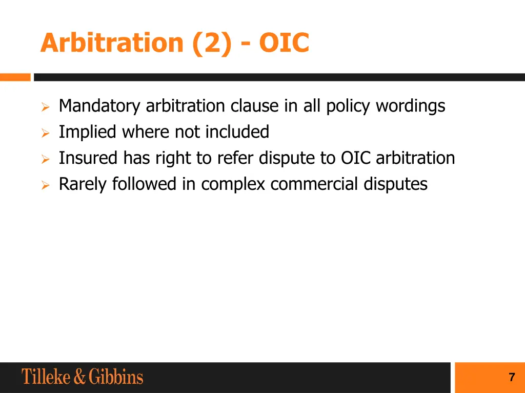 arbitration 2 oic