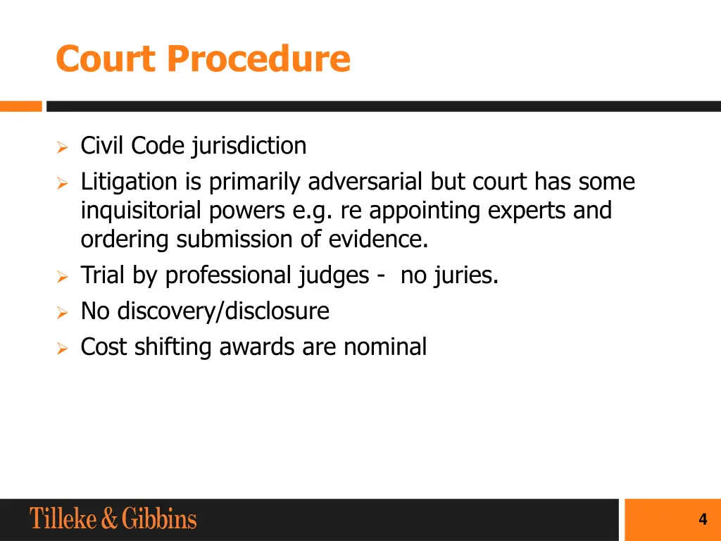 court procedure