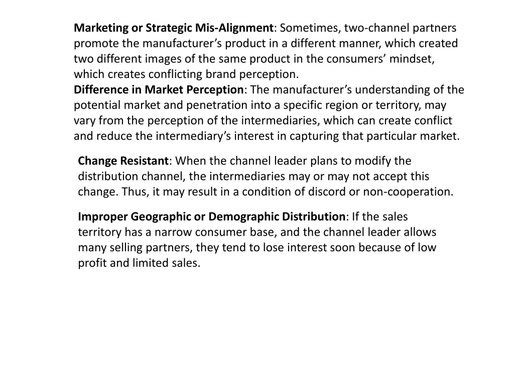 marketing or strategic mis alignment sometimes