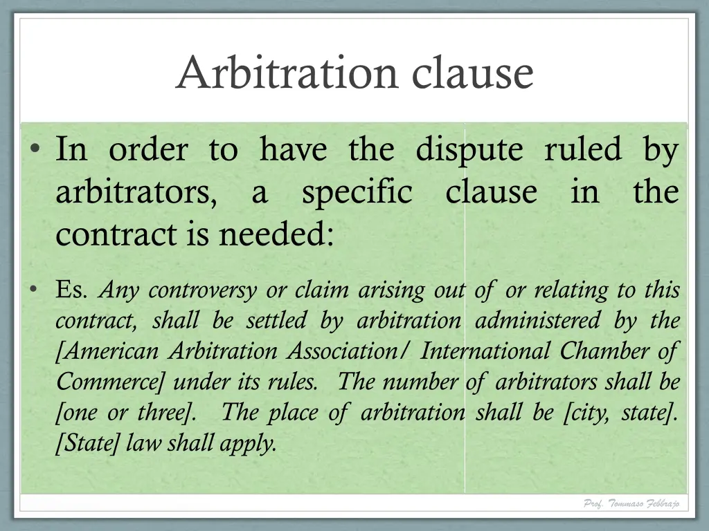 arbitration clause