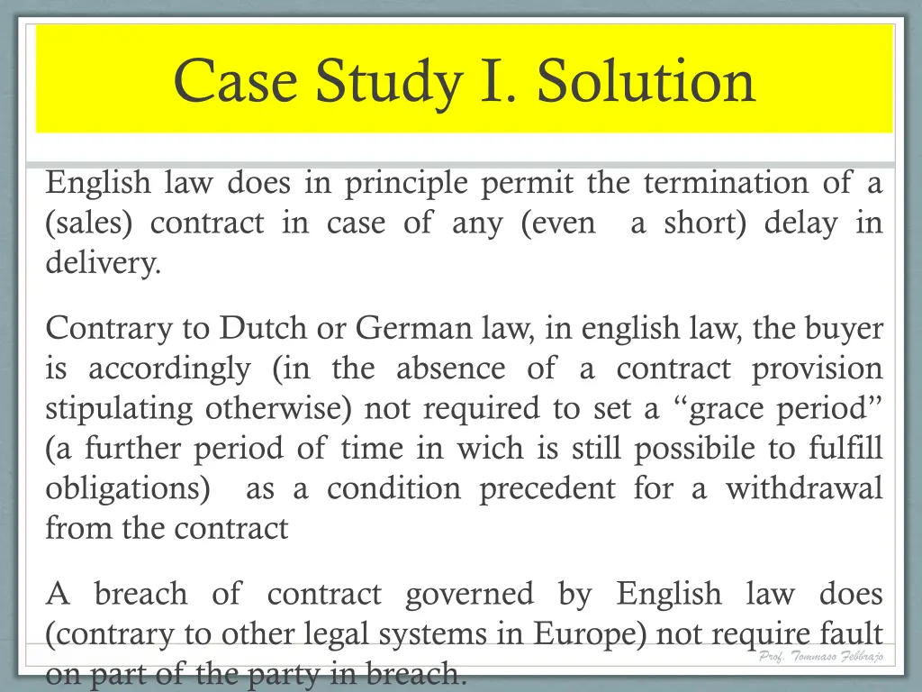 case study i solution