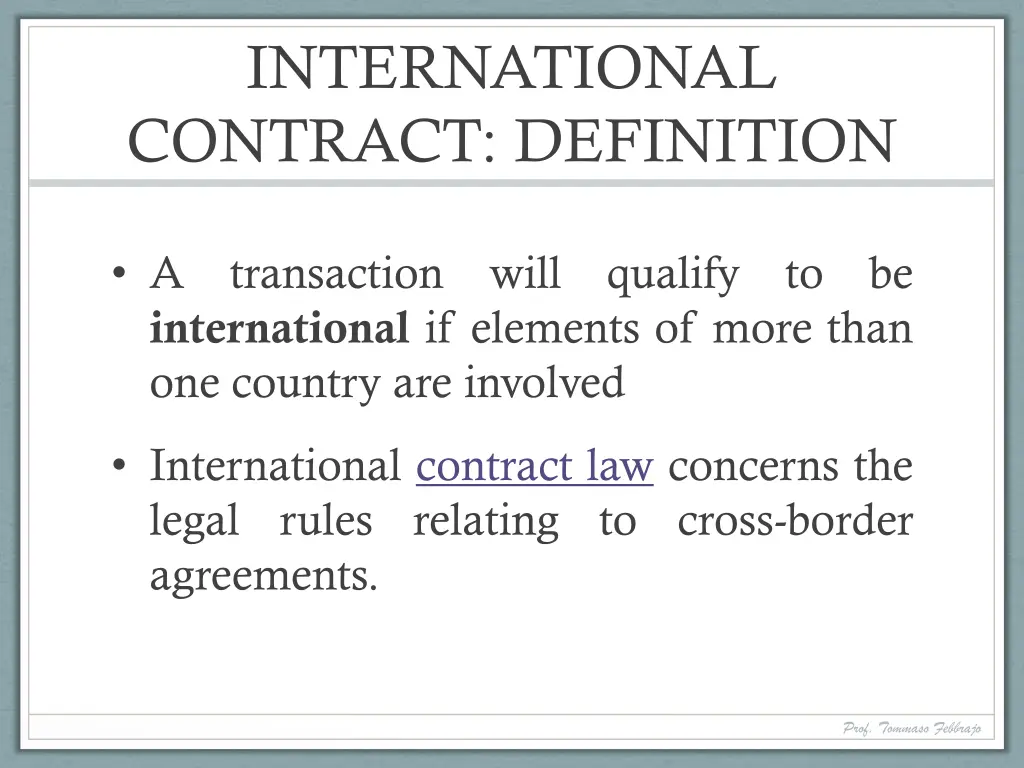 international contract definition