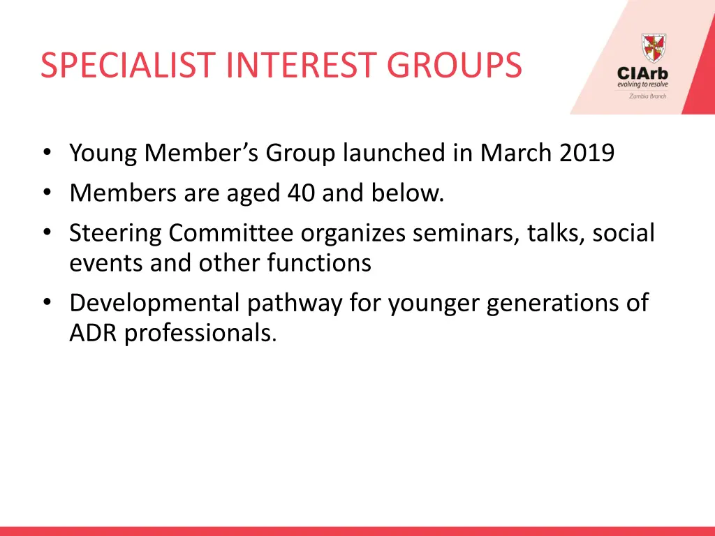 specialist interest groups