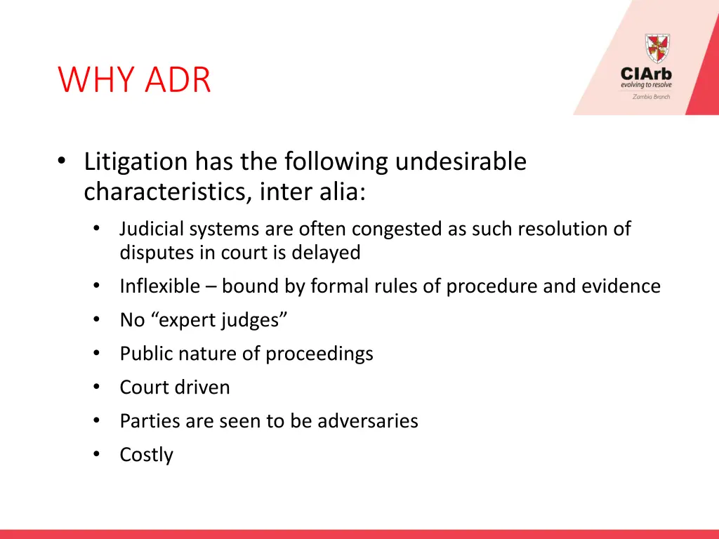 why adr