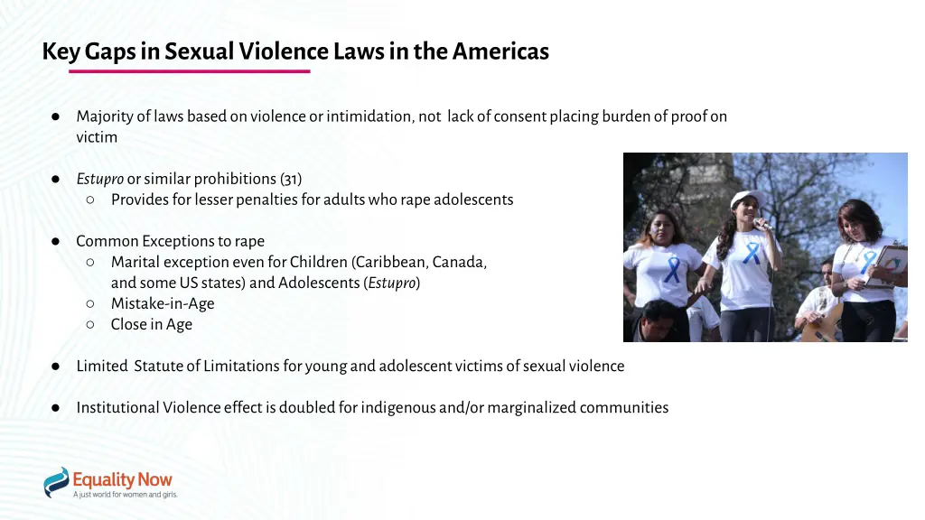 key gaps in sexual violence laws in the americas