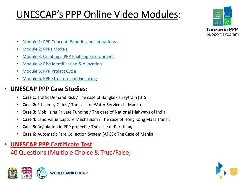 unescap s ppp online video modules unescap