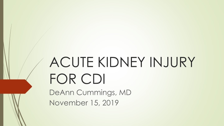 acute kidney injury for cdi deann cummings