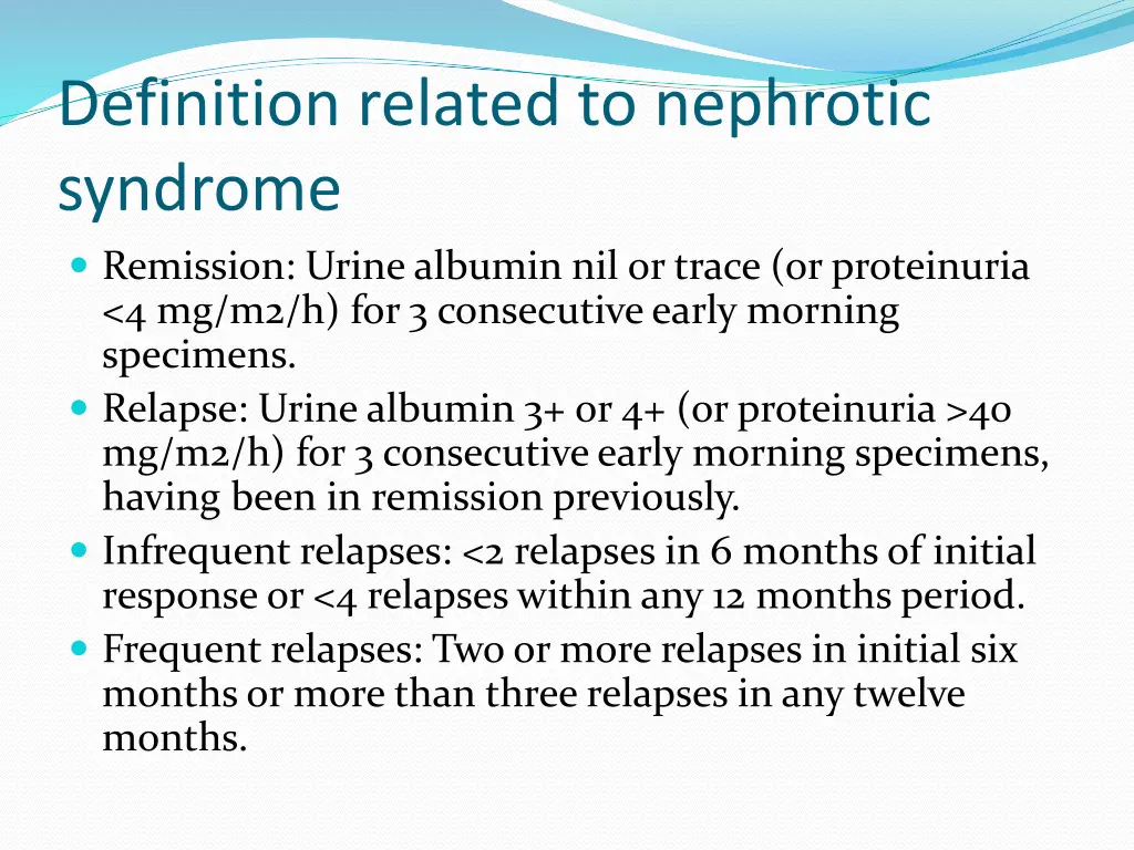 definition related to nephrotic syndrome