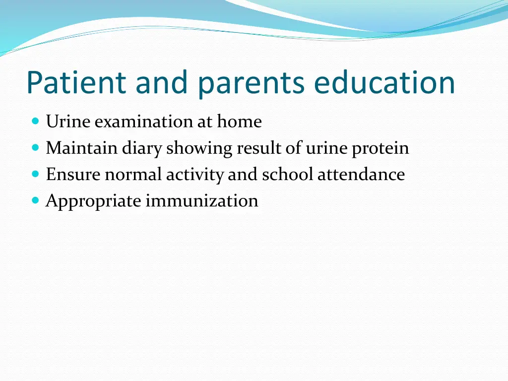 patient and parents education