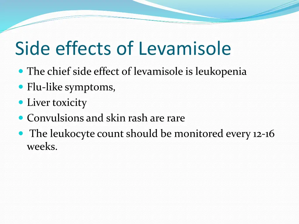 side effects of levamisole