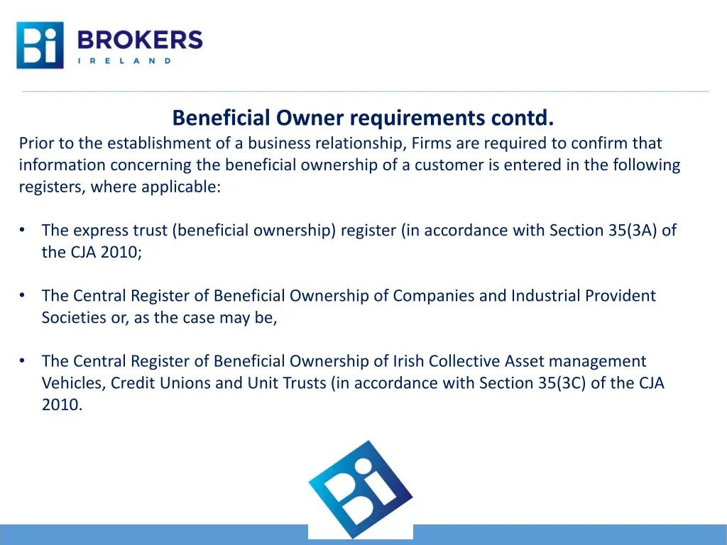 beneficial owner requirements contd prior