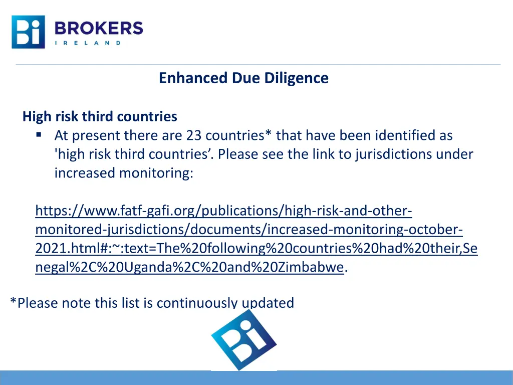 enhanced due diligence