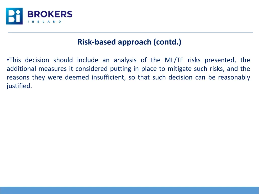 risk based approach contd 1