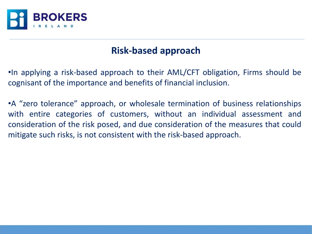 risk based approach