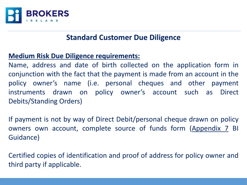 standard customer due diligence 3