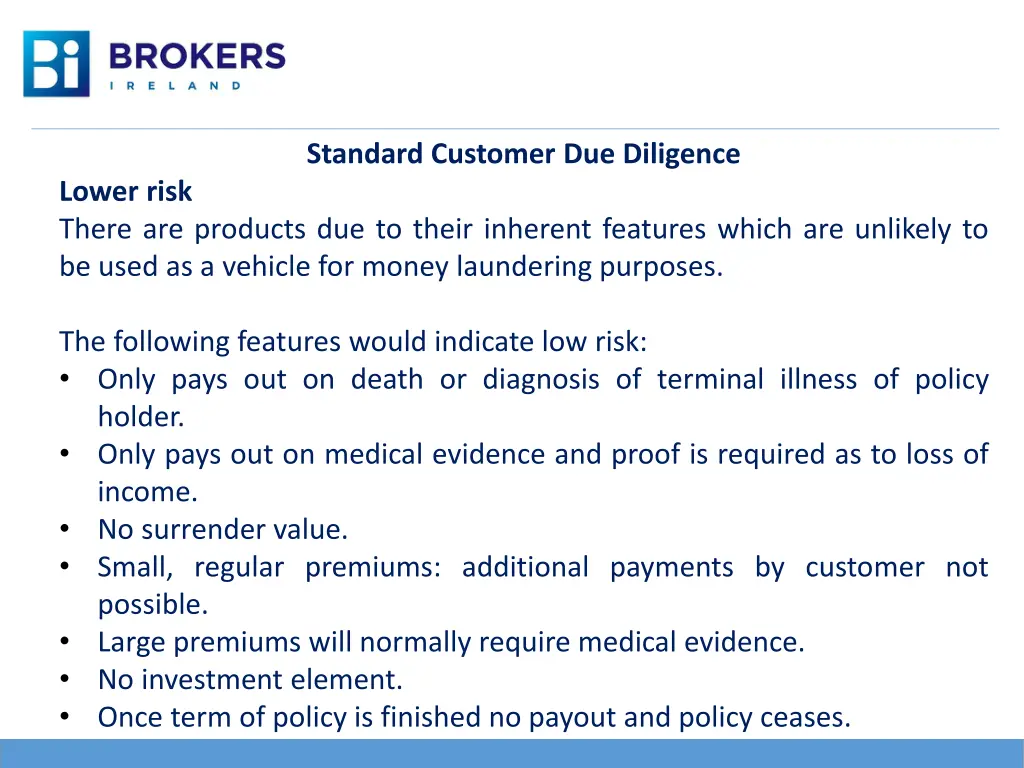 standard customer due diligence