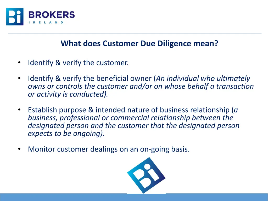 what does customer due diligence mean